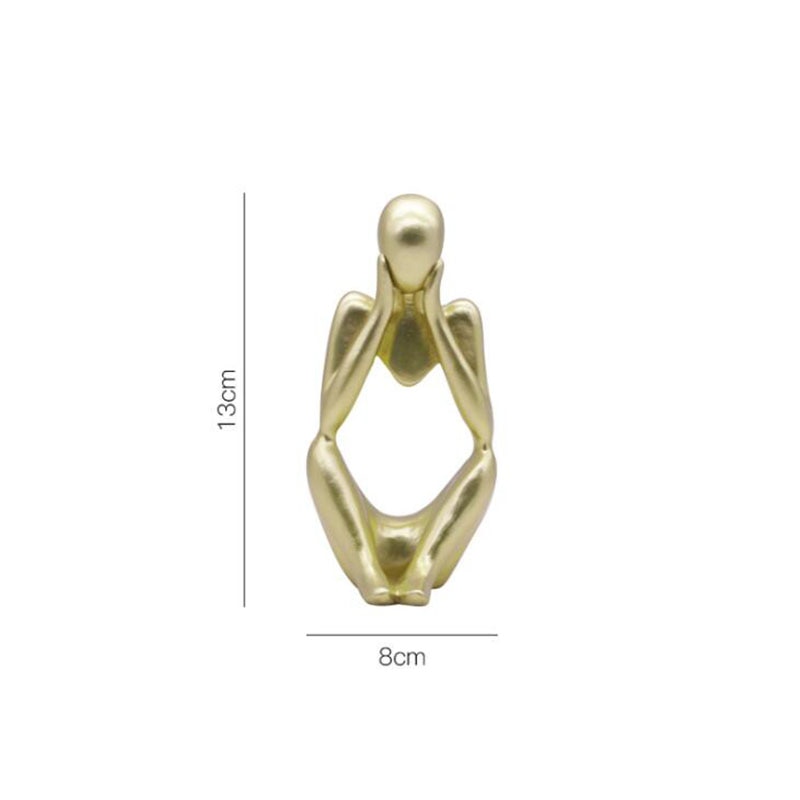 Home Decoration Resin Sculpture Thinker Abstract Statue Art European Style for Home Decor Modern Office Shelf Desktop
