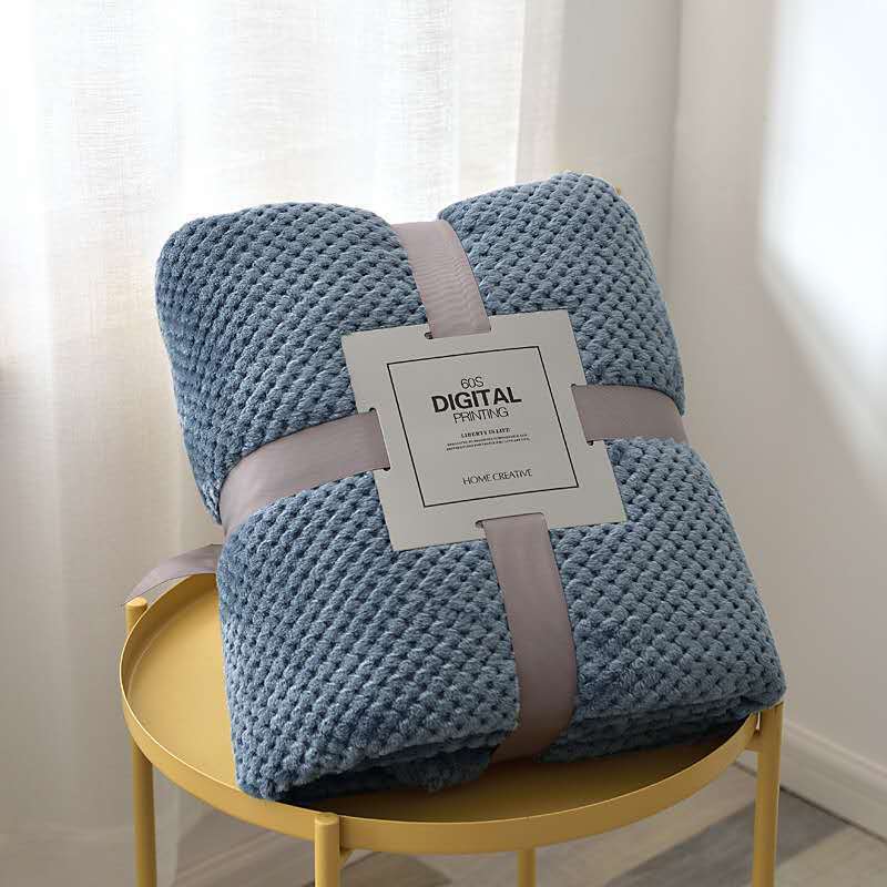 Nordic Throw Blanket For Bed Fluffy Plaid Blankets On The Sofa Solid Color Bedspreads Decorative King Size Coral Fleece Blankets