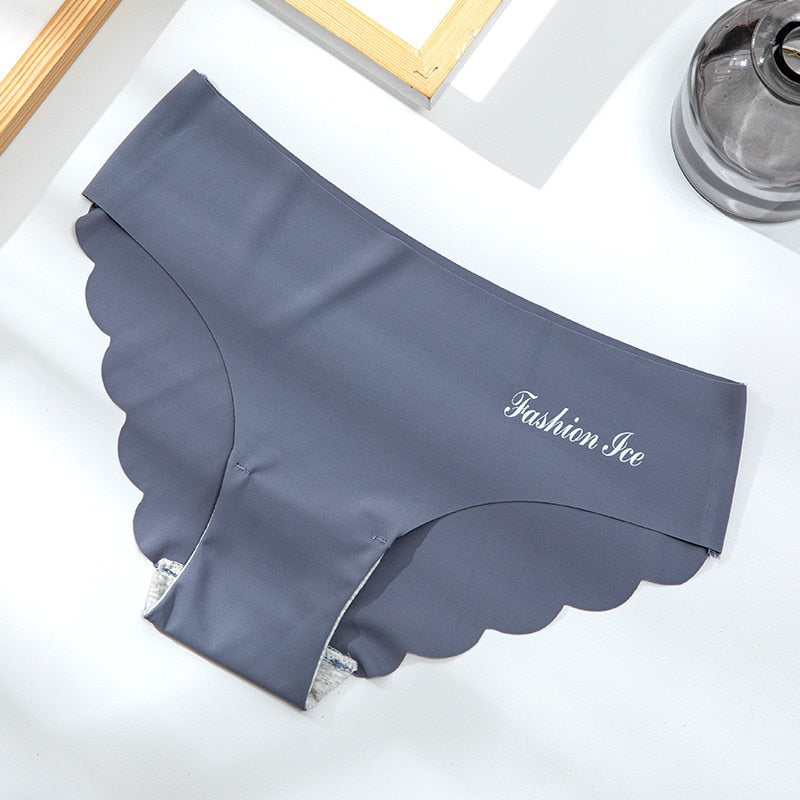 Panties Seamless Panty Set Solid Invisible Underwear Sexy Low Waist Briefs Underpants Lingerie 3 Pcs