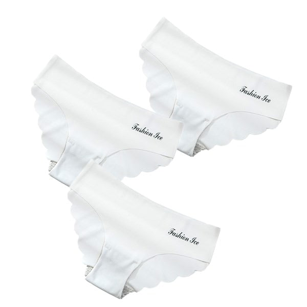 Panties Seamless Panty Set Solid Invisible Underwear Sexy Low Waist Briefs Underpants Lingerie 3 Pcs