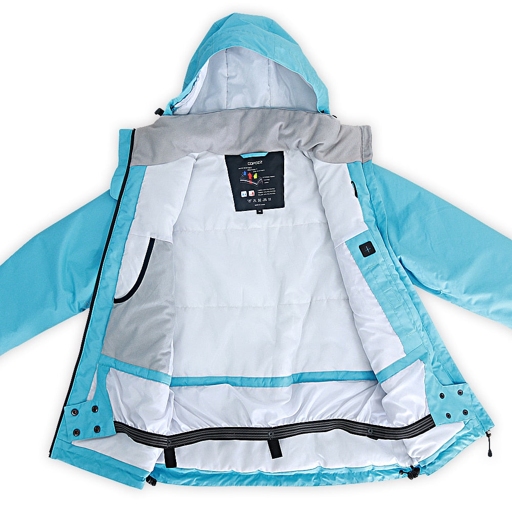 COPOZZ Ski Jacket Snowboard Jacket Ski Coat Winter Outdoor Warm Waterproof Windproof Breathable Clothes Hooded