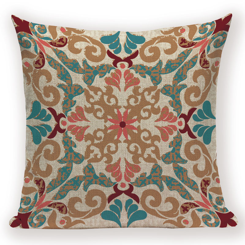 Boho Retro Pillow Case Abstract Geometric Decoration Throw Pillows Square Cushion Cover Home Decoration Bed Sofa Cushions Cover
