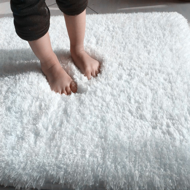 Nordic Fluffy Carpet For Bedroom Living Room Large Size Plush Anti-slip Soft Door Mat White pink Red Children Rugs For Room