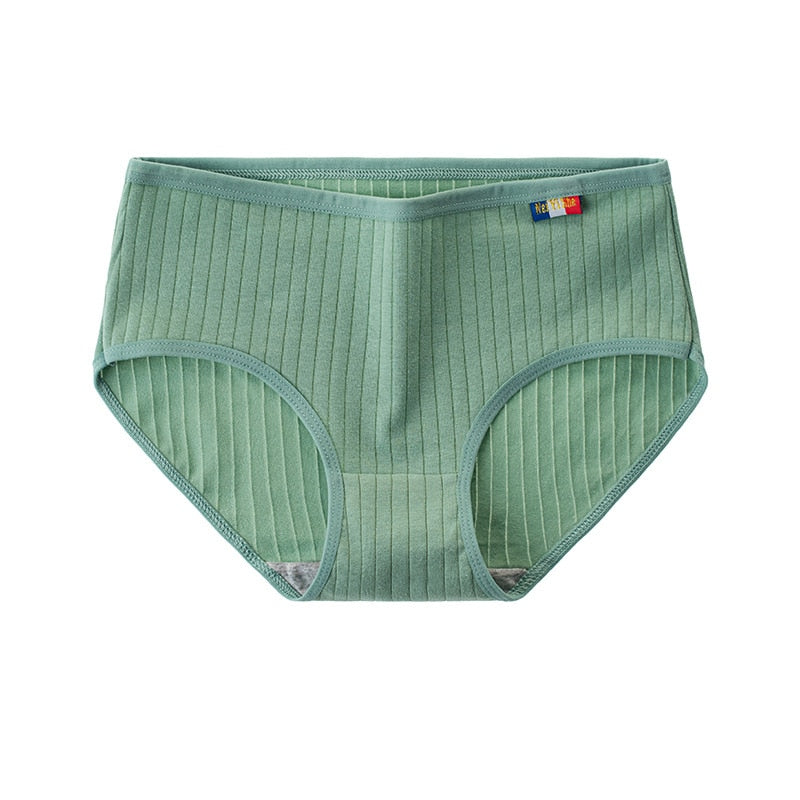 Women Cotton Underwear Seamless panties Female Breathable Solid Color Underpants Girls' Lingerie Briefs-XXL