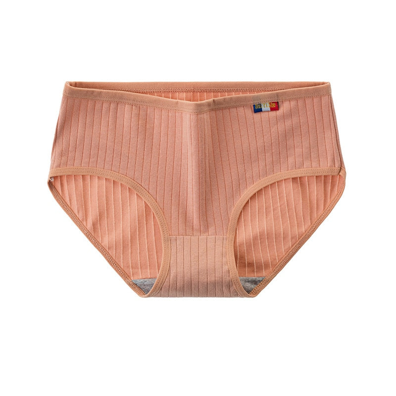 Women Cotton Underwear Seamless panties Female Breathable Solid Color Underpants Girls' Lingerie Briefs-XXL