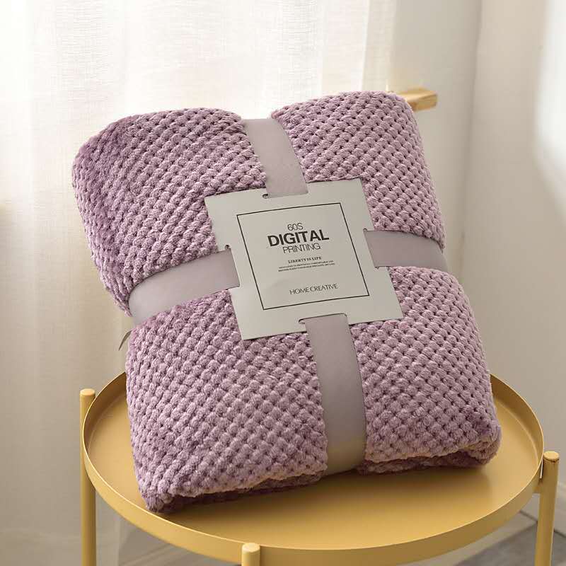 Nordic Throw Blanket For Bed Fluffy Plaid Blankets On The Sofa Solid Color Bedspreads Decorative King Size Coral Fleece Blankets