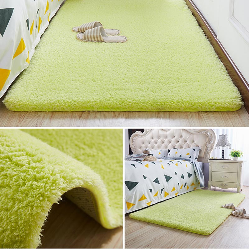 Nordic Fluffy Carpet For Bedroom Living Room Large Size Plush Anti-slip Soft Door Mat White pink Red Children Rugs For Room