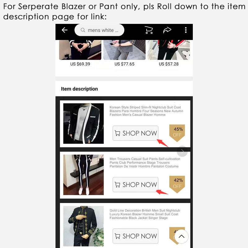 Contrast Stripe Black White Suit Wedding Suit Disguised Slim Fit Stage Outfit Party Suit
