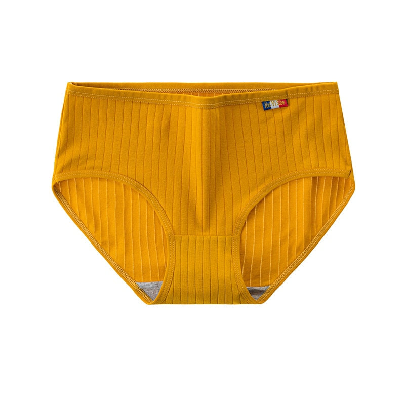 Women Cotton Underwear Seamless panties Female Breathable Solid Color Underpants Girls' Lingerie Briefs-XXL
