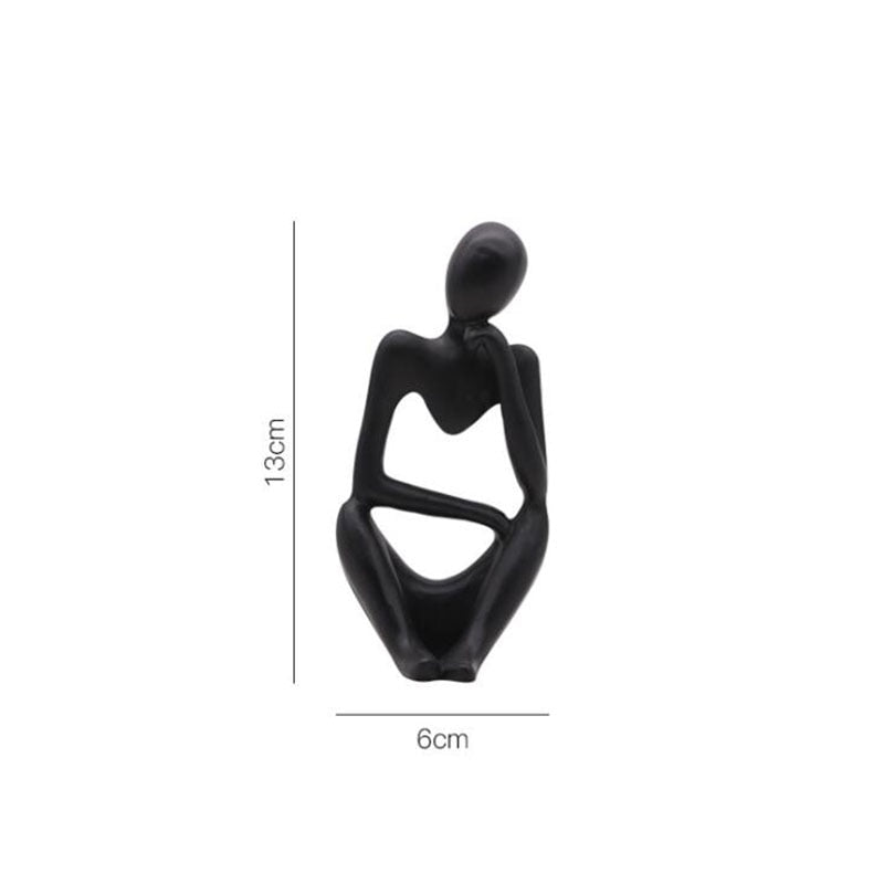 Home Decoration Resin Sculpture Thinker Abstract Statue Art European Style for Home Decor Modern Office Shelf Desktop