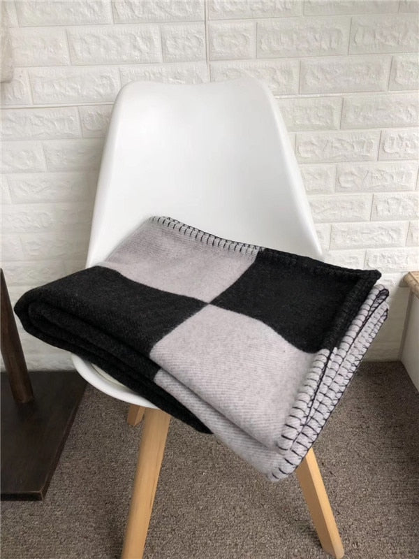 Plaid Blanket Brand Cashmere Luxury Throw Blankets for Sofa Soft Wool Fleece Knitted Blanket Home Office Nap Throw Bed Cover