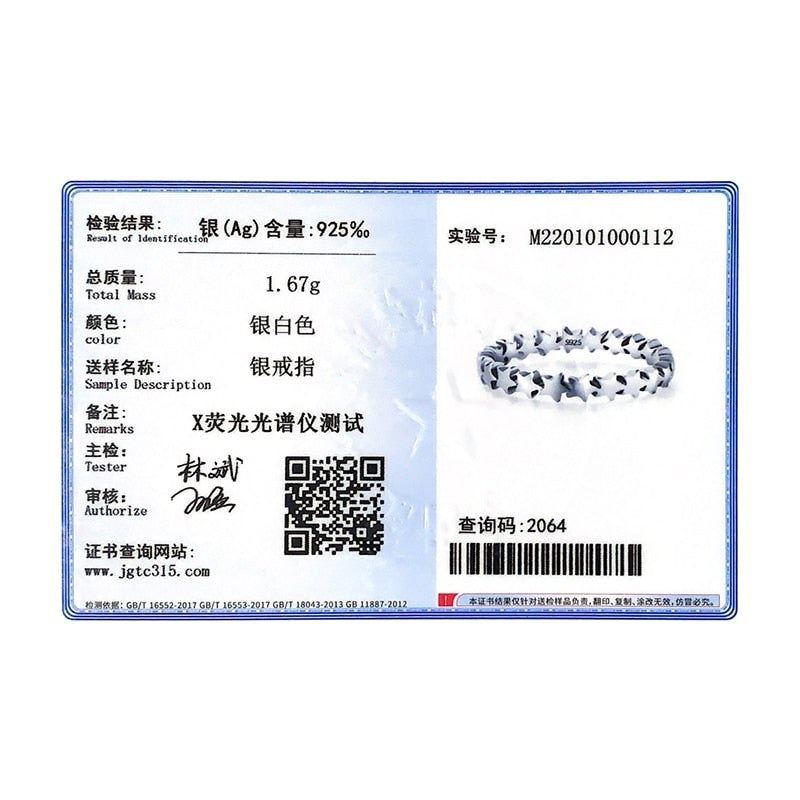 Moidan Genuine Star Real 925 sterling silver jewelry Trail Stackable Wedding Finger Stars Ring New Fashion Style Rings