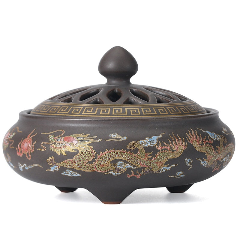 Ceramic Incense Burner Holder Coil Cones Stick Incense Home Decor Tearoom Yoga Room Desktop Ornaments 8 Styles