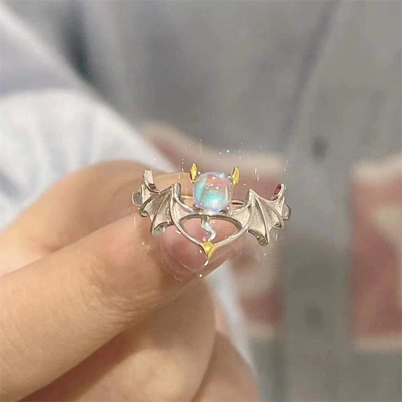 INS Fashion Silver Color Minimalist Irregular Twined Finger Rings Creative Geometric Punk Opening Rings Jewelry