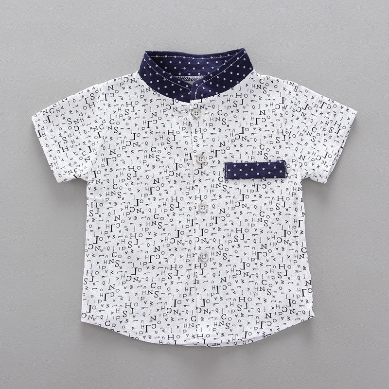 2 Piece Set Boy Clothing Casual Short-sleeved Cotton T-shirt + Pants