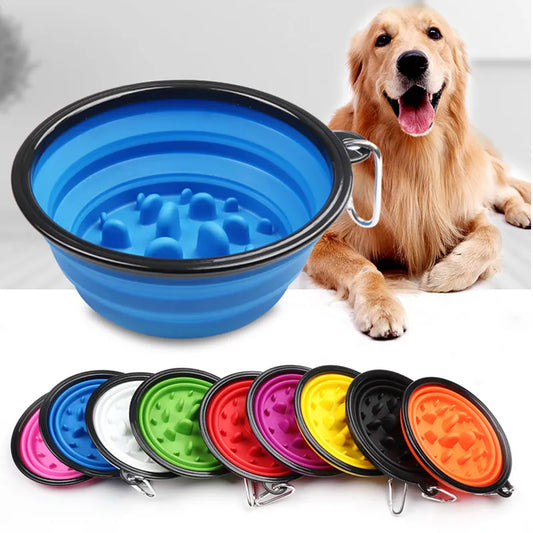 Foldable Travel Dog Bowl - Pet Feeder Puppy Dog Cat Bowls