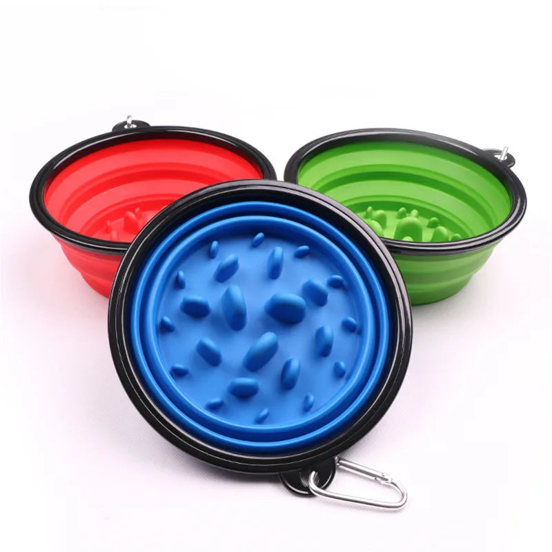 Foldable Travel Dog Bowl - Pet Feeder Puppy Dog Cat Bowls