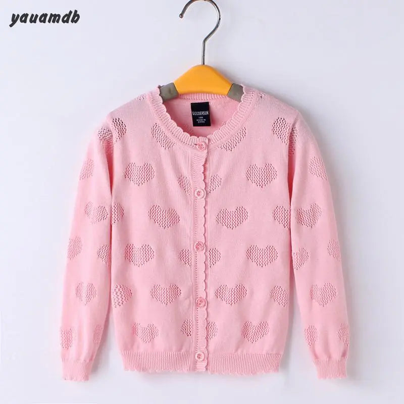 4-13y Kids Solid Cotton Sweater  Cardigan Solid Print Long Sleeve Brand Knitwear