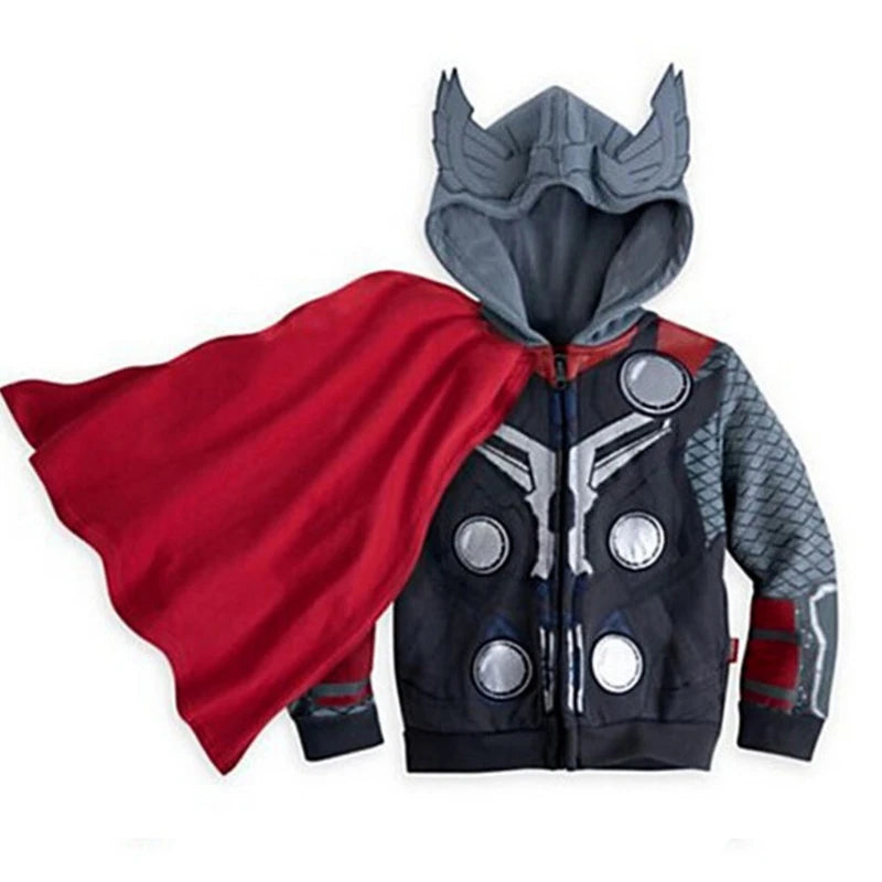 Marvel Sweatshirt Hulk Spider-Man Captain America Avengers Cartoon  Zipper Hoodie