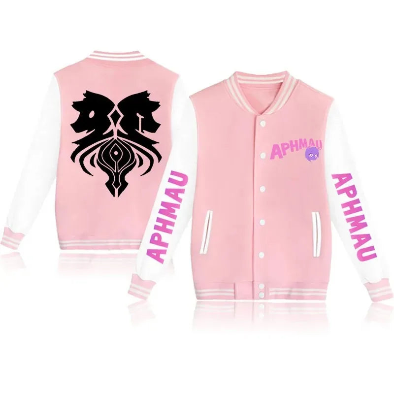 Aphmau - New Jackets Autumn and Winter Aphmau Print Kawaii Men's and Women's Baseball Jacket Anime Streetwear Tops Hip Hop Outwear