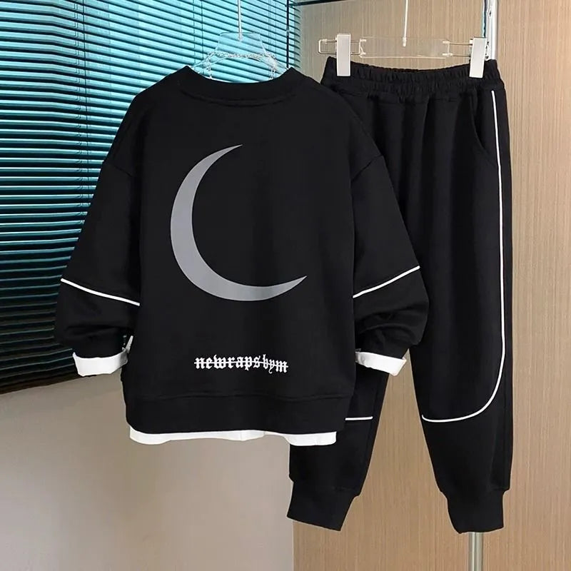 Fashion Sweatshirts Suits Teenage Trend Outfit Sportswear Children Clothes Sets