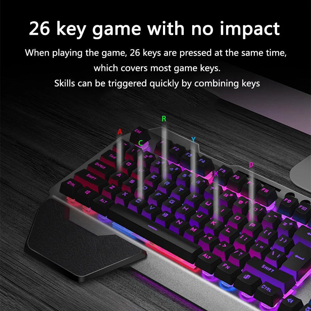 K680 Wireless Mechanical Gaming Keyboard And Mouse Kit Rgb Backlit Met ...