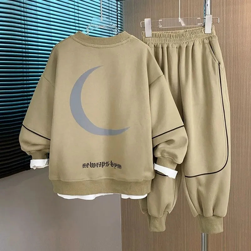 Fashion Sweatshirts Suits Teenage Trend Outfit Sportswear Children Clothes Sets