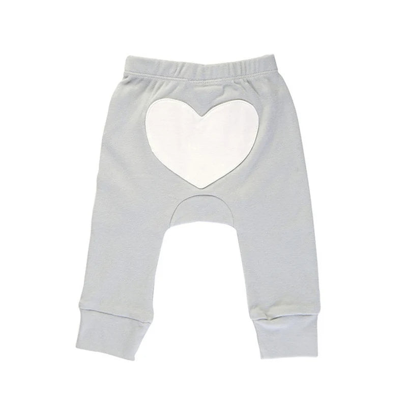 0-2y Baby Harem Pants Cute Toddler Heart Pattern Cotton Pants Kids Leggings