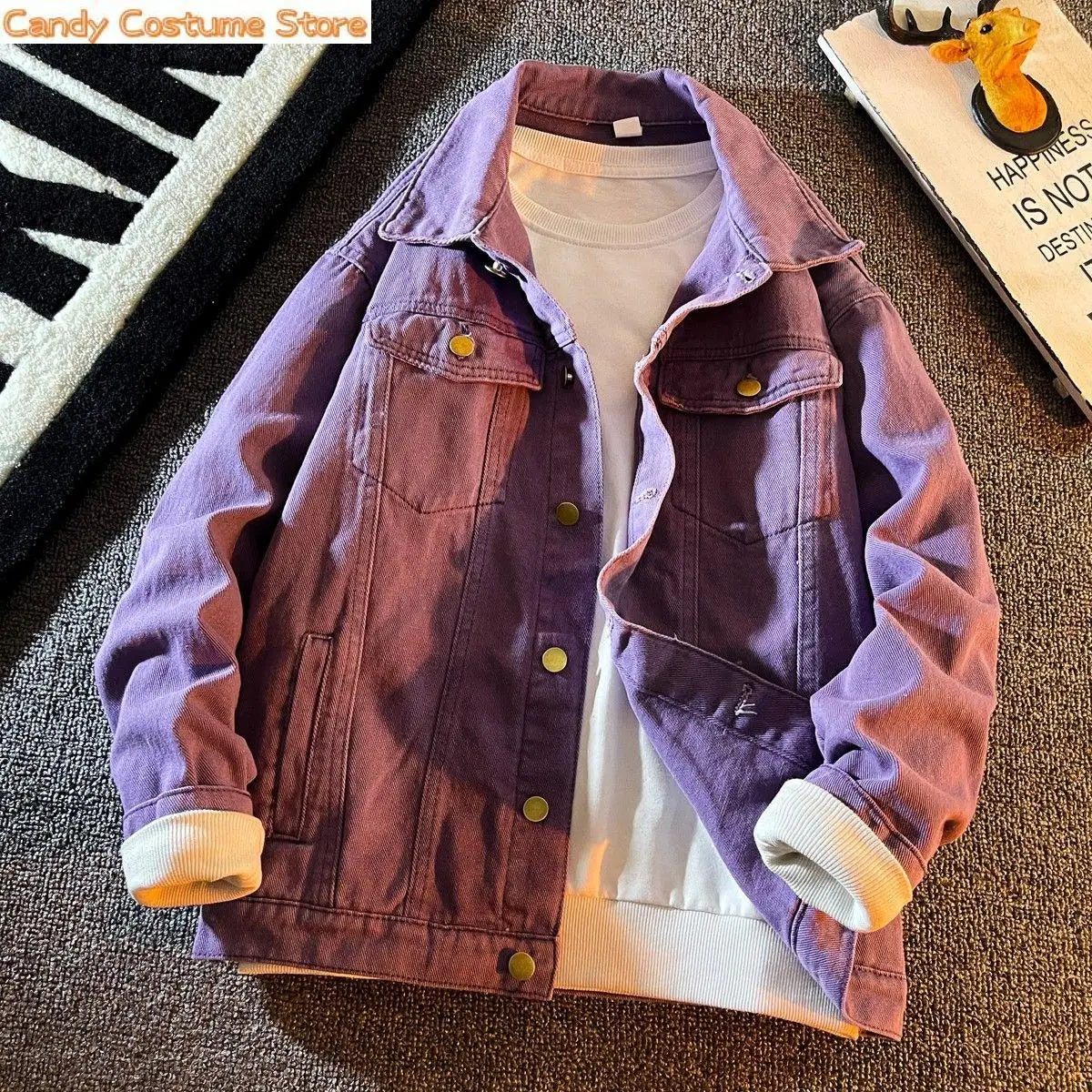 Denim Jacket - Coats Cardigan  Hip Hop Japanese Streetwear Clothes for Teenagers