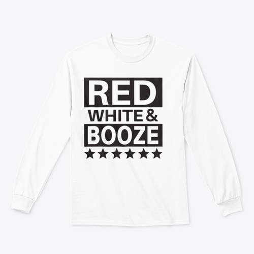 Red White And Booze Usa Independence Day Design for Sweatshirt