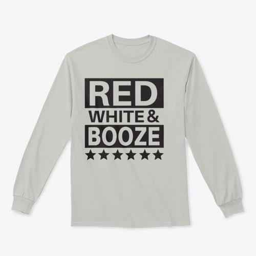 Red White And Booze Usa Independence Day Design for Sweatshirt