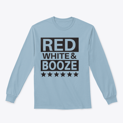 Red White And Booze Usa Independence Day Design for Sweatshirt