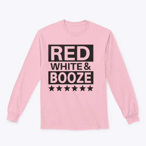 Red White And Booze Usa Independence Day Design for Sweatshirt