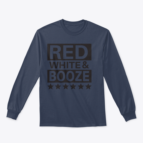 Red White And Booze Usa Independence Day Design for Sweatshirt