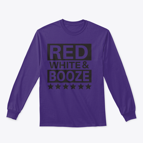 Red White And Booze Usa Independence Day Design for Sweatshirt