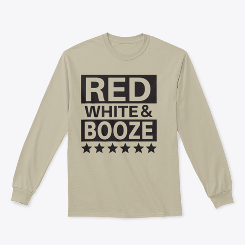 Red White And Booze Usa Independence Day Design for Sweatshirt