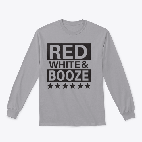 Red White And Booze Usa Independence Day Design for Sweatshirt