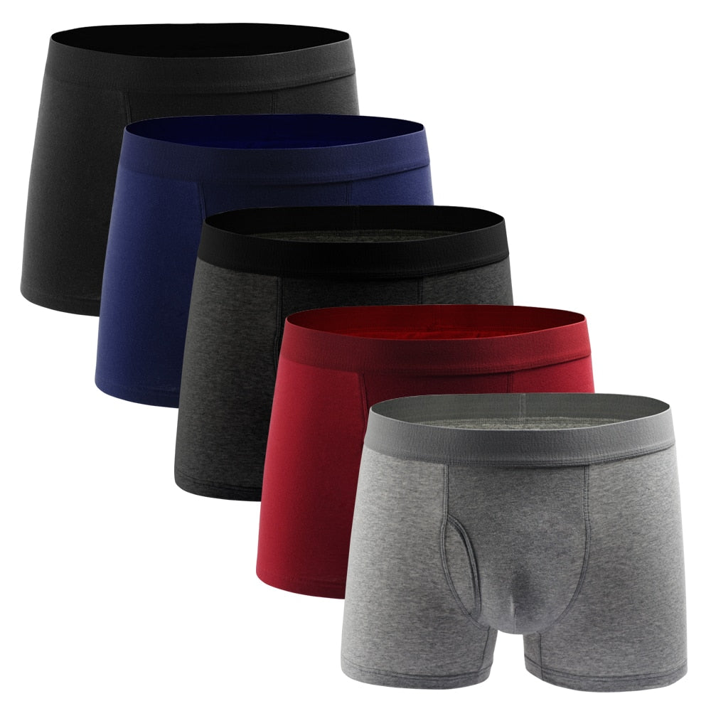 5pcs Boxershorts  European Plus Size, Boxers, Underwear Boxers Cotton Boxer Shorts Underpants Trunks