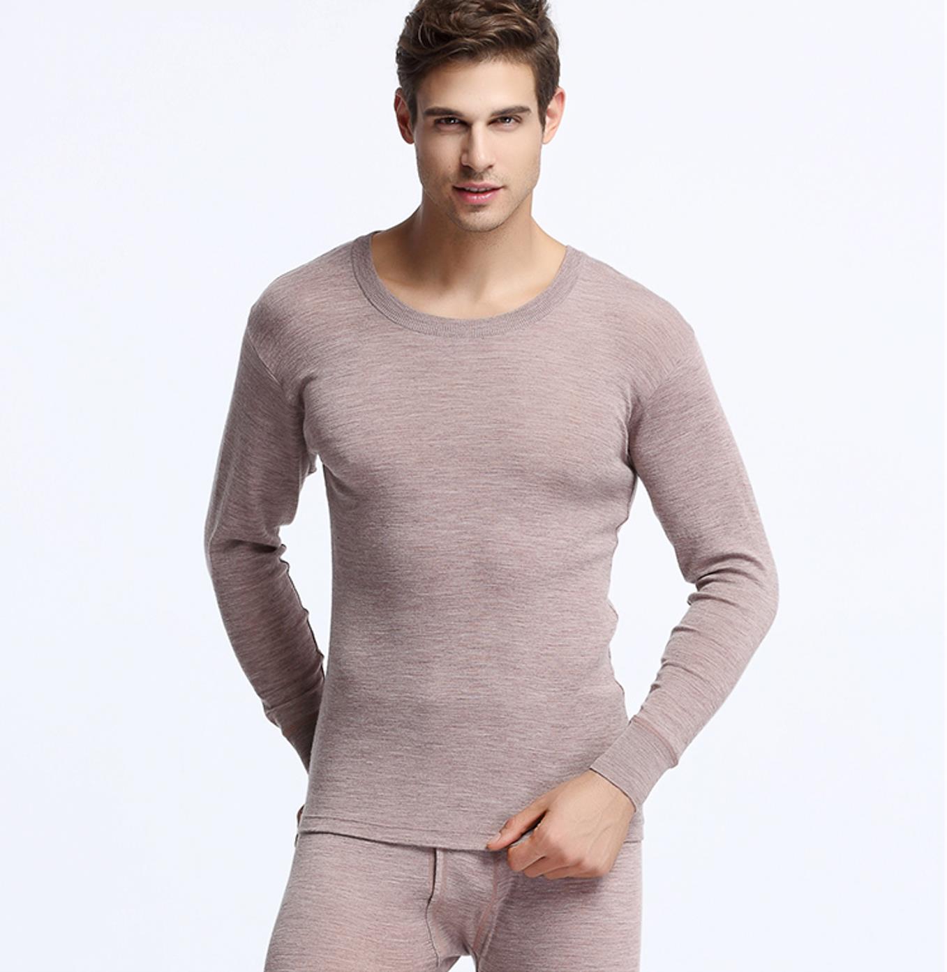 100% Merino Wool Winter Thermal Warm Underwear set Breathable 200gsm weight Tops Pants Set