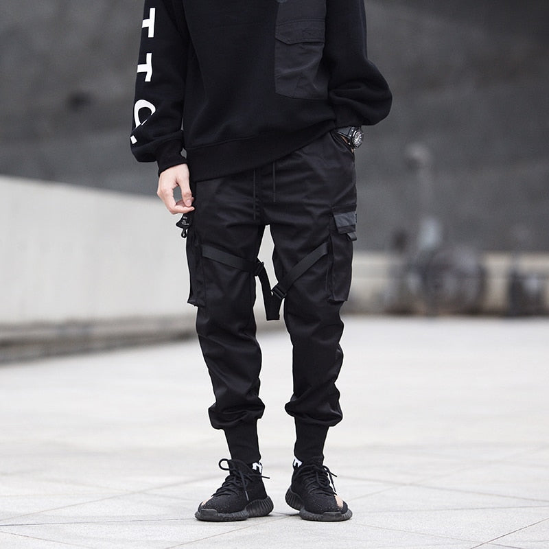 Joggers Pants Multi-Pocket Elastic Waist Harem Pants Hip Hop Streetwear Sweatpants Pencil Pants Techwear