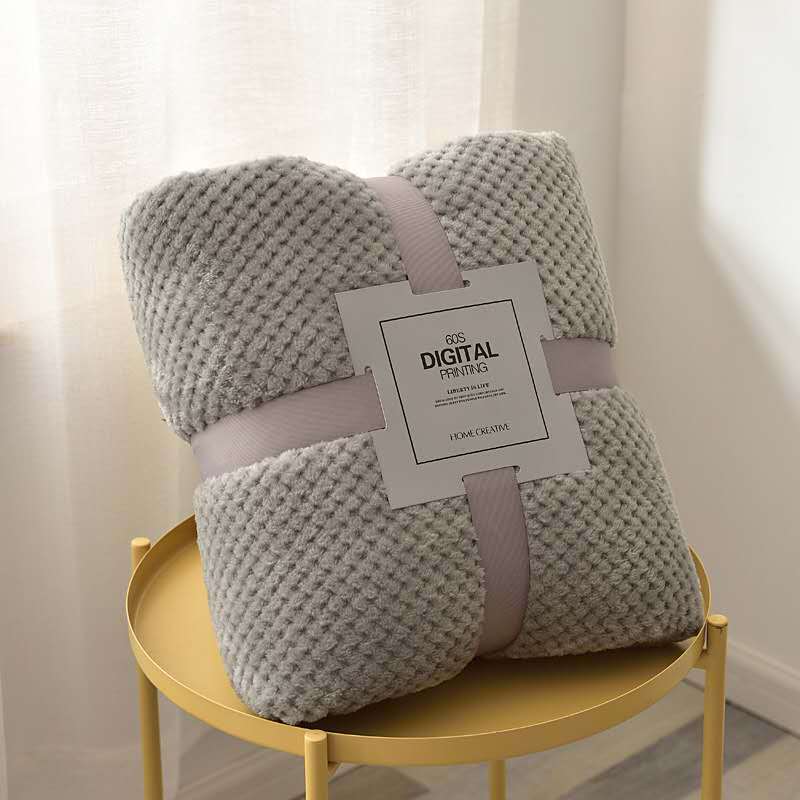 Nordic Throw Blanket For Bed Fluffy Plaid Blankets On The Sofa Solid Color Bedspreads Decorative King Size Coral Fleece Blankets