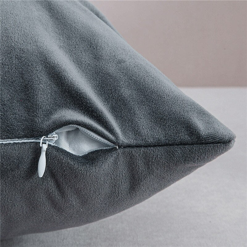 Super Soft Velvet Cushion Cover Solid Color Pillow Cover Throw Pillowcases for Sofa Chair Seat Christmas Pillows Multi Color