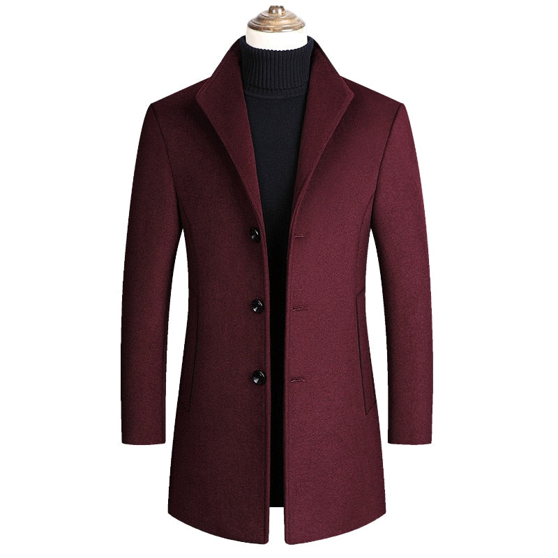 Mountainskin Wool Blends Coats New Solid Color High Quality Wool Jacket Luxurious Brand Clothing