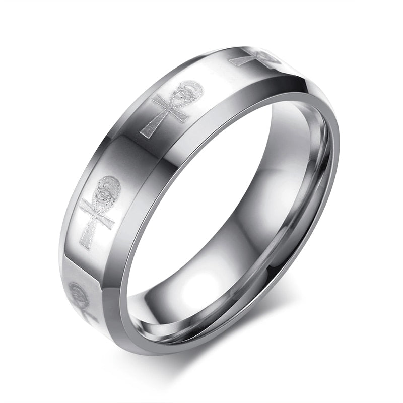 God Is Greater Than The Highs And Lows Ring for Stainless Steel Engraved Christian God Specific Symbols Band Male Jewelry