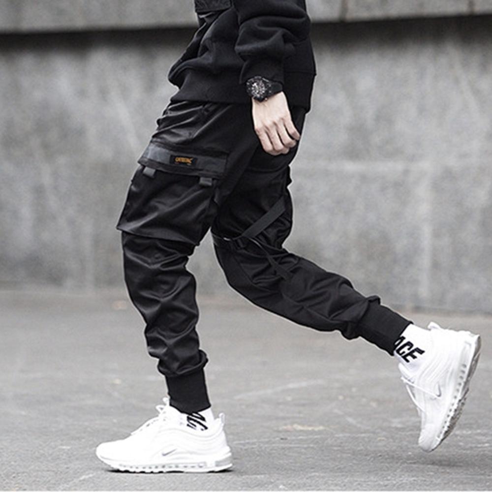 Joggers Pants Multi-Pocket Elastic Waist Harem Pants Hip Hop Streetwear Sweatpants Pencil Pants Techwear