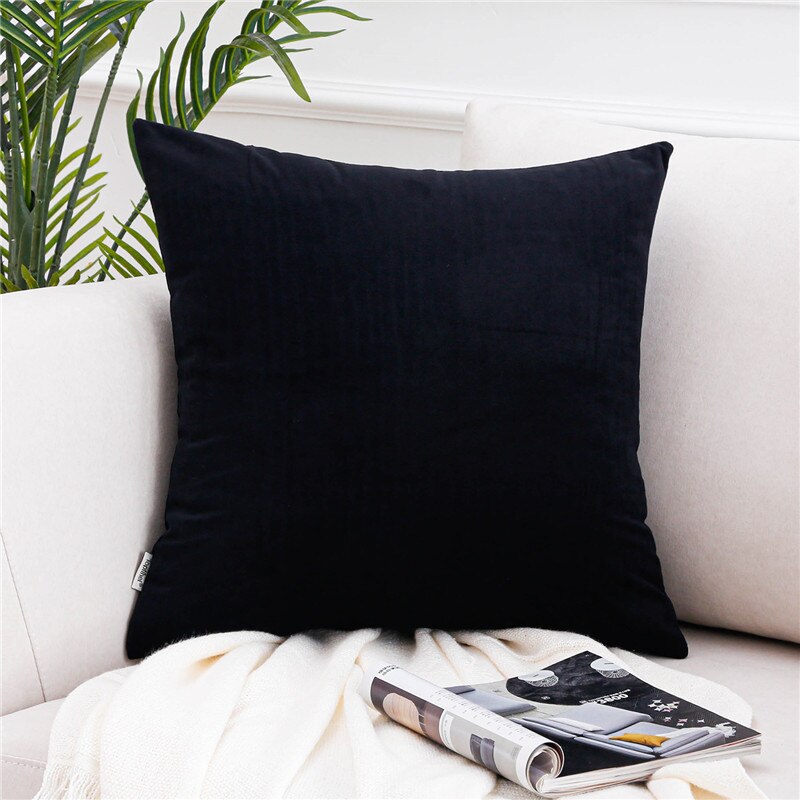 Super Soft Velvet Cushion Cover Solid Color Pillow Cover Throw Pillowcases for Sofa Chair Seat Christmas Pillows Multi Color