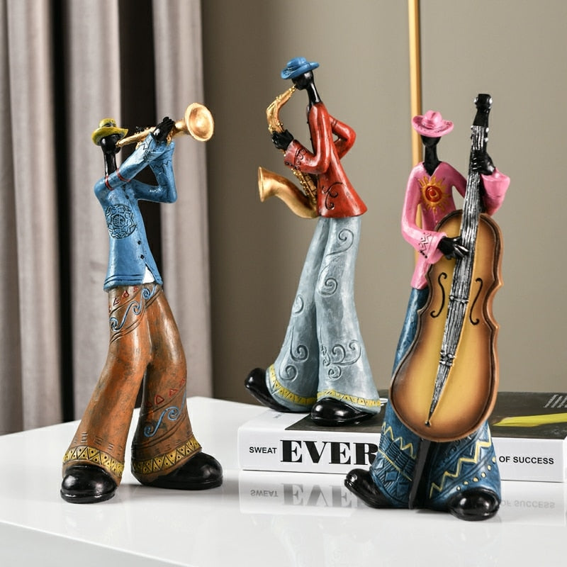 Figurines  Home Decor Accessories Morden Creative Band Music Bar Home decoration Crafts Gift