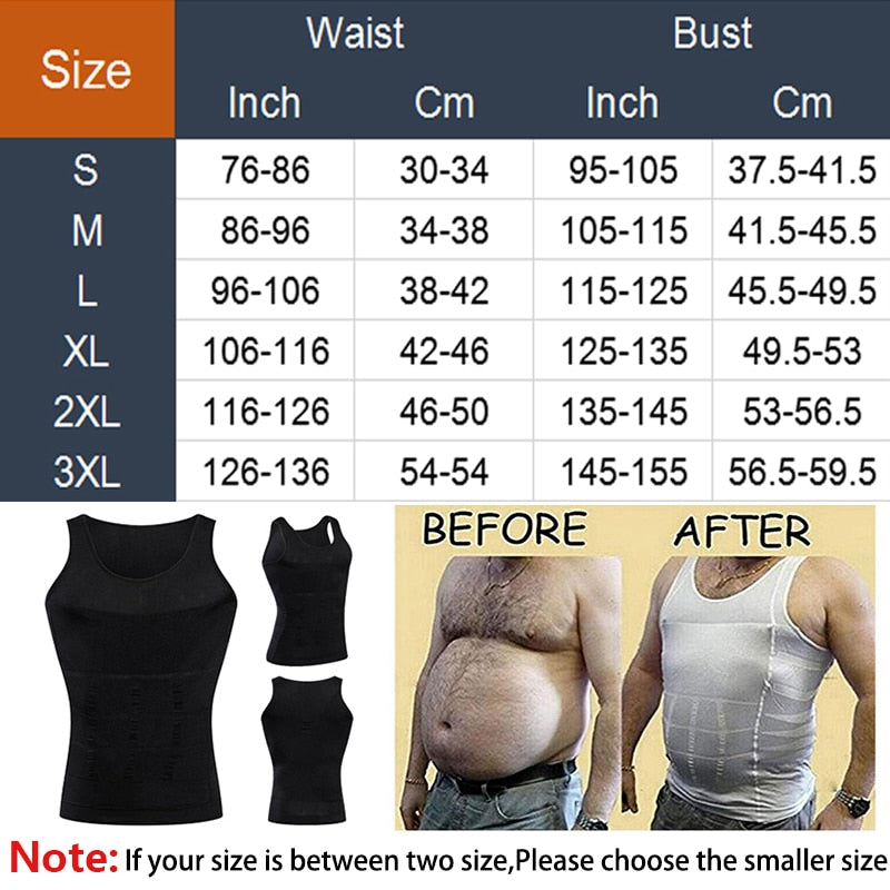 In-Shape Slimming Vest Body Shaper Belly Control Posture Gynecomastia Compression Shirt Underwear Waist Trainer Corset