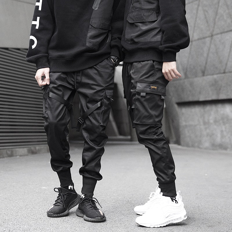 Joggers Pants Multi-Pocket Elastic Waist Harem Pants Hip Hop Streetwear Sweatpants Pencil Pants Techwear