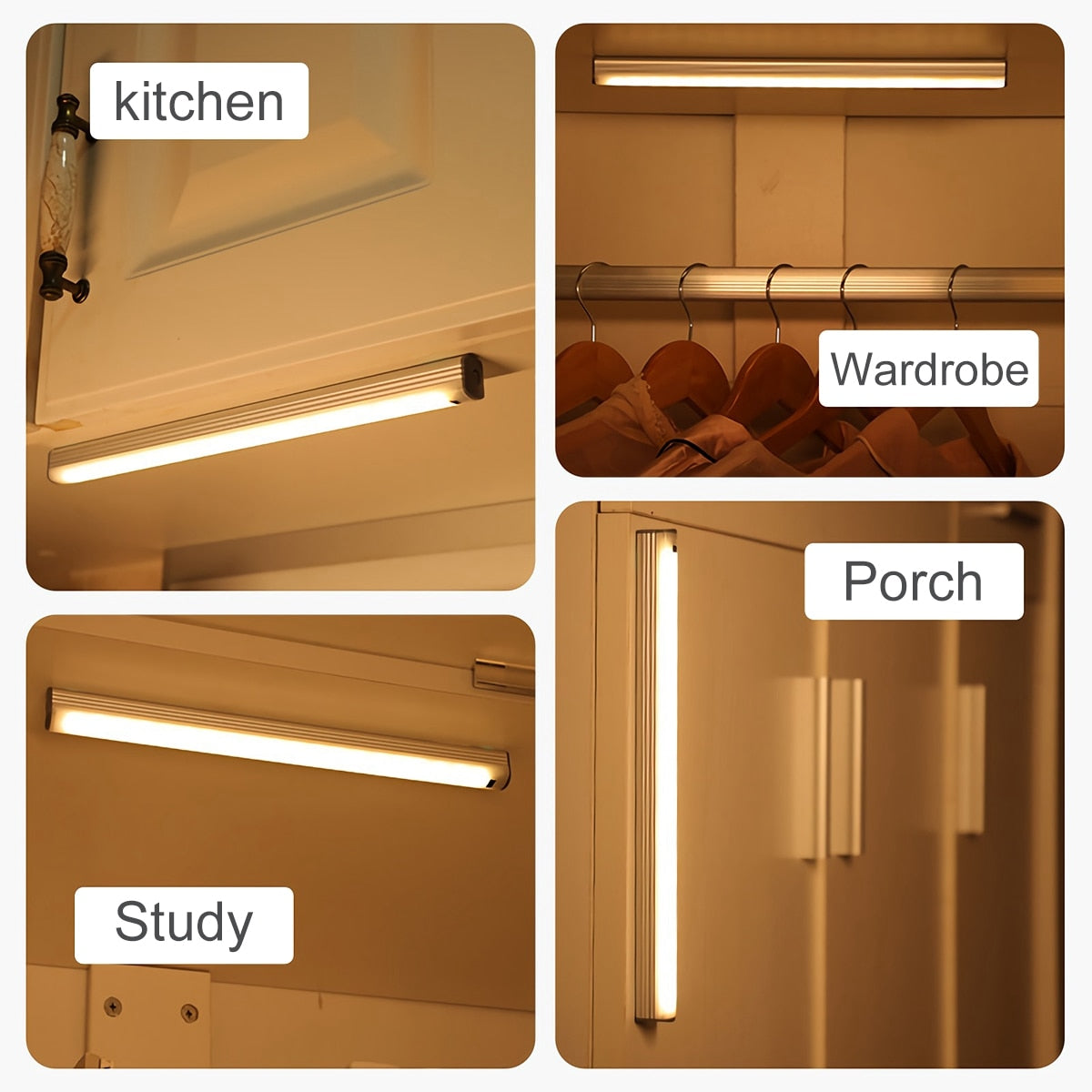 LED Under Cabinet Lights Hand Sweep Sensor Lamp 30 40 50cm Motion Sensor Light Wardrobe Closet For Bedroom Kitchen Light Home